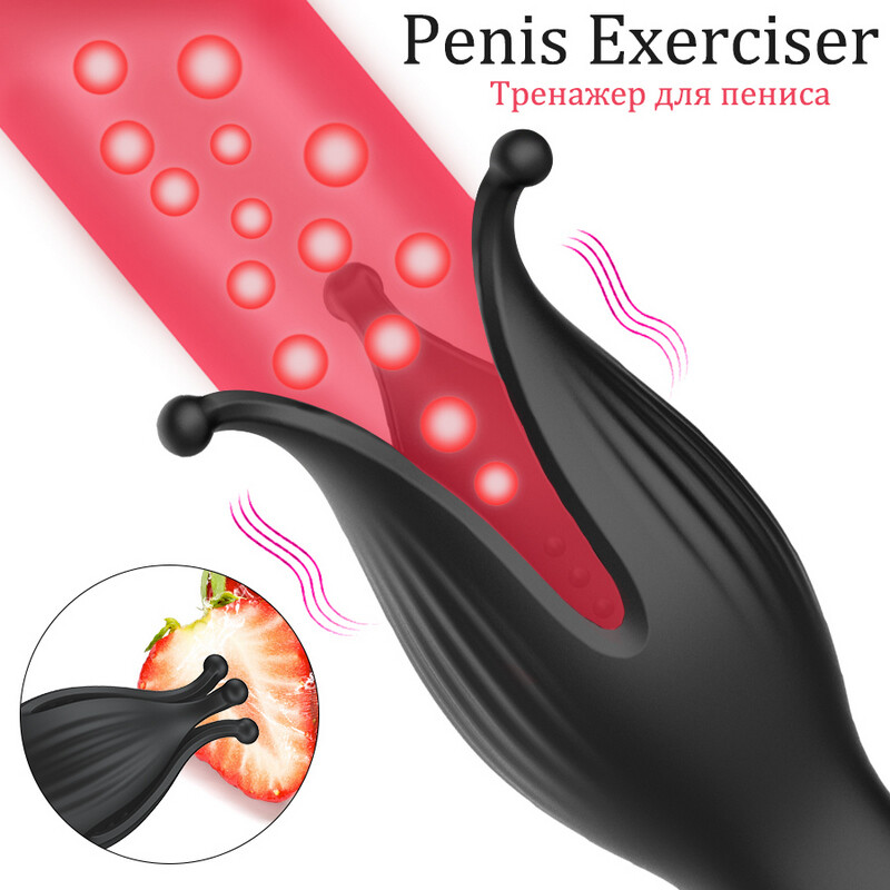 10 Modes Penis Delay Trainer Male Masturbator Vibrator Automatic Oral Climax Sex Glans Stimulate Massager Sex Toys