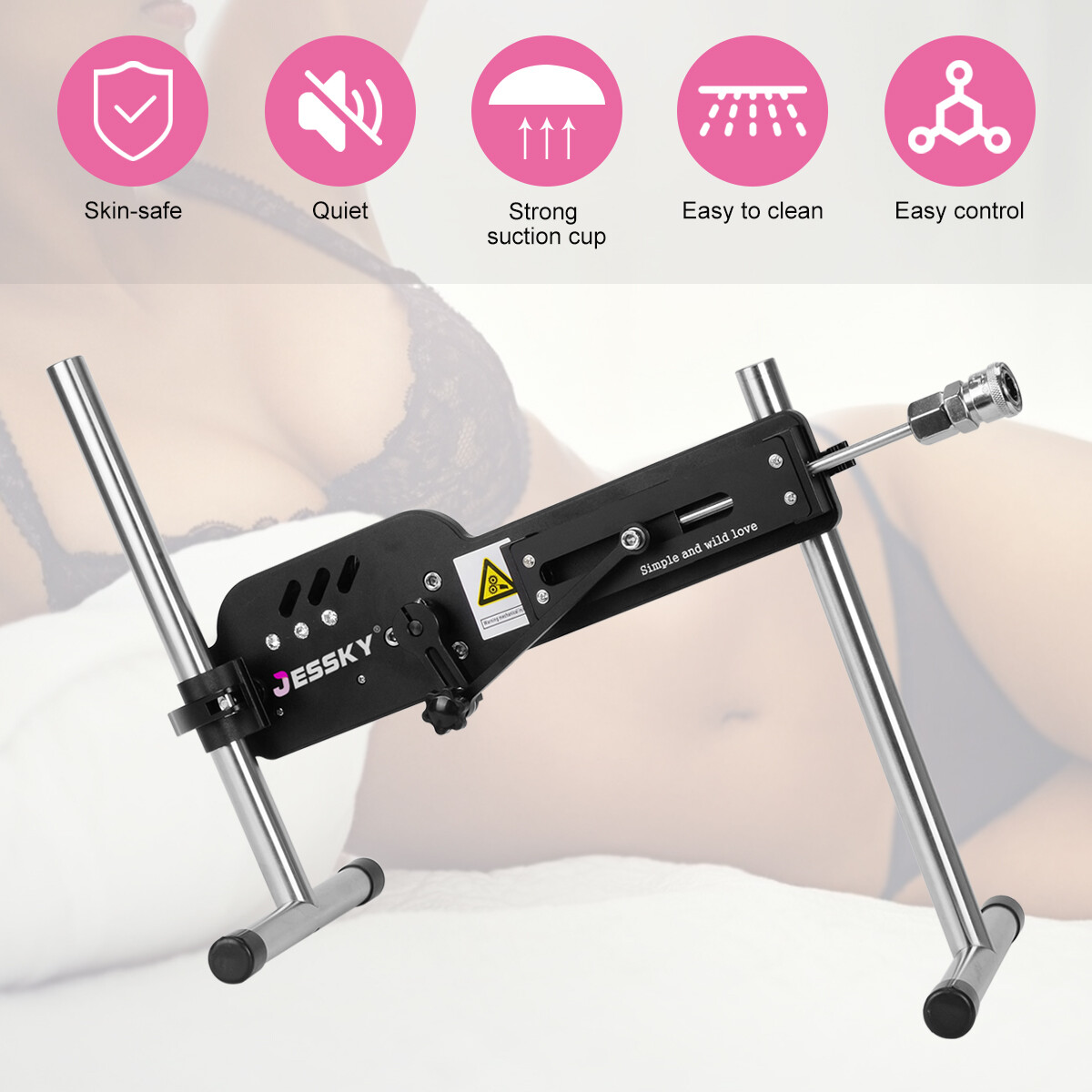 JESSKY Premium Sex Machine with 3 Attachments for Women