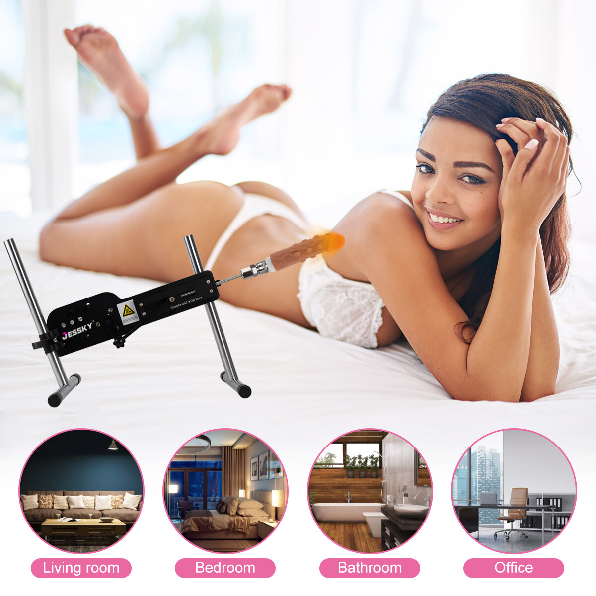 JESSKY Premium Sex Machine with 3 Attachments for Women