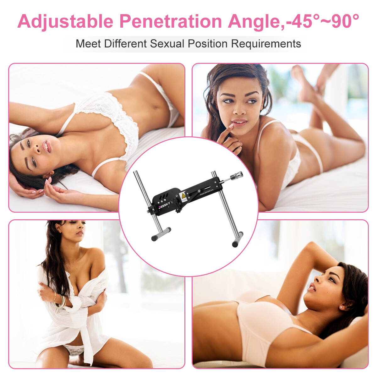 JESSKY Premium Sex Machine with 3 Attachments for Women