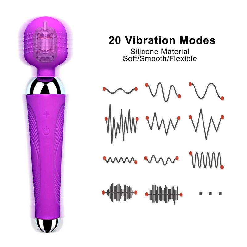 Wireless Dildos Av Vibrator Magic Wand For Women Clitoris Stimulator Usb Rechargeable Massager Sex Toys For Muscle Adults