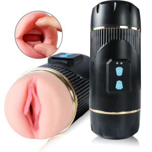 Male Automatic Masturbator 3d Pussy Tongue Oral Sex Vagina 2 In 1 Masturbation Cup